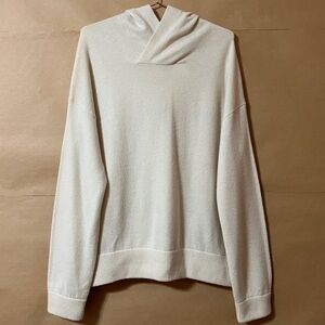 Vince | Crossover Hood Sweater Cashmere Wool Pullover Hoodie Sweatshirt Size L